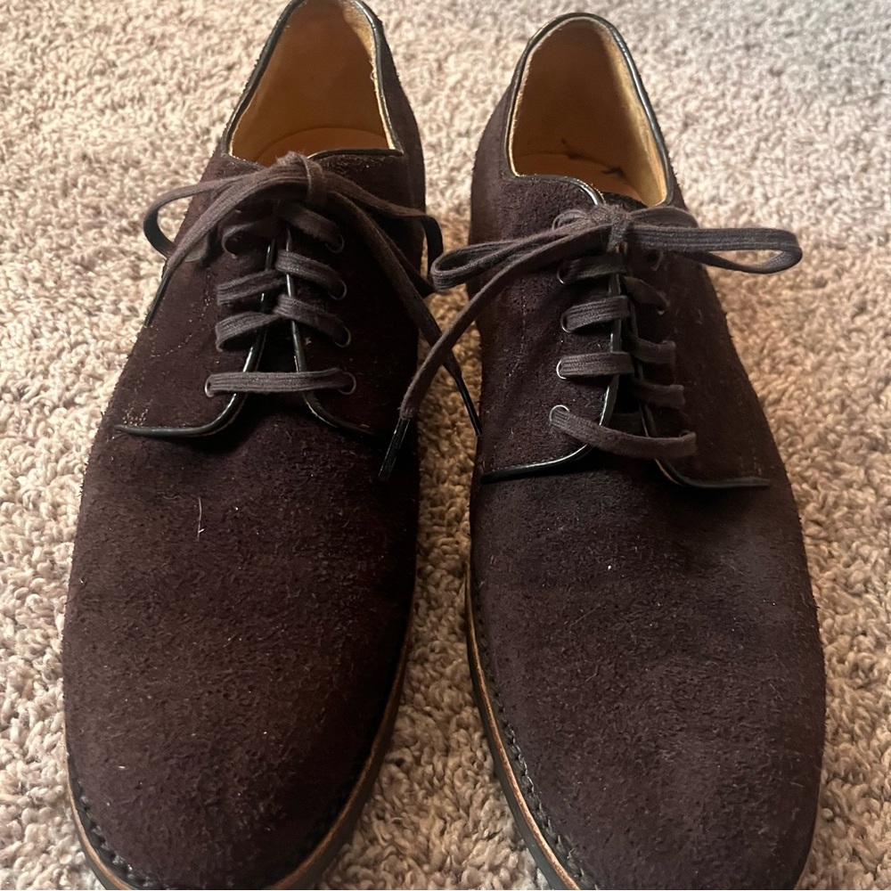 Polo by Ralph‎ Lauren Men's Dark Brown Suede Derby Shoes